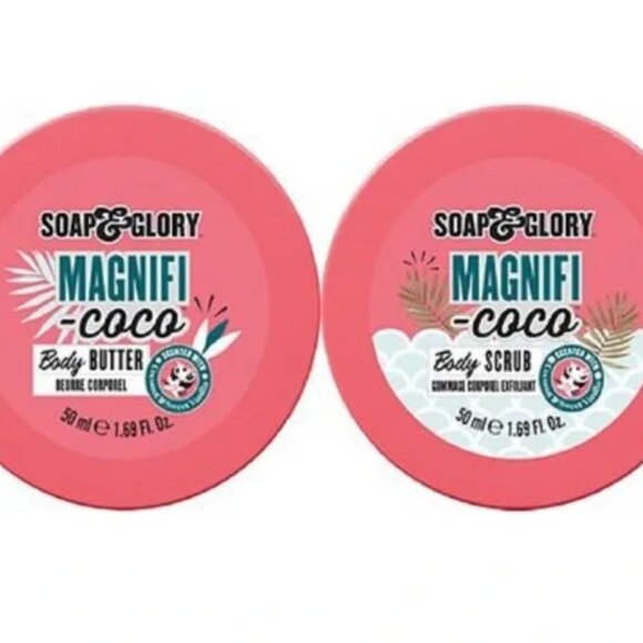 SOAP & GLORY Paradise Feels Skincare Gift Set Body Butter Body Scrub - Picture 3 of 3
